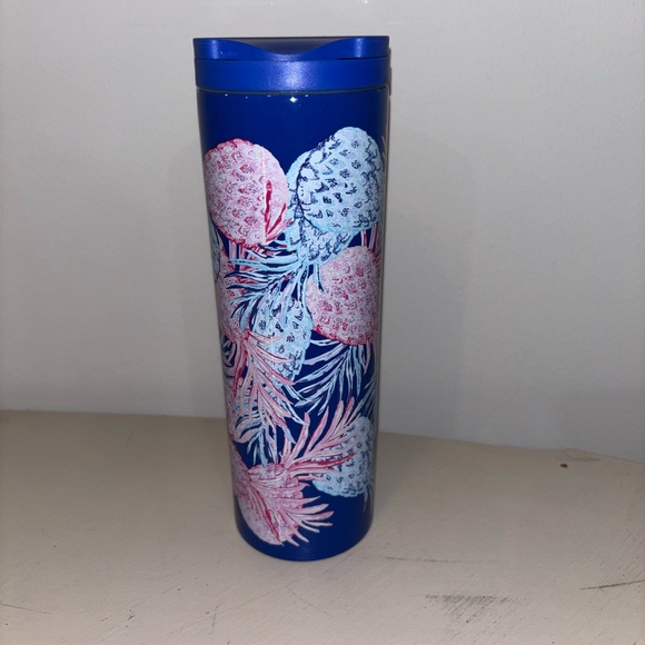 Lilly Pulitzer Blue and Pink Pineapple Tumbler - Picture 3 of 7